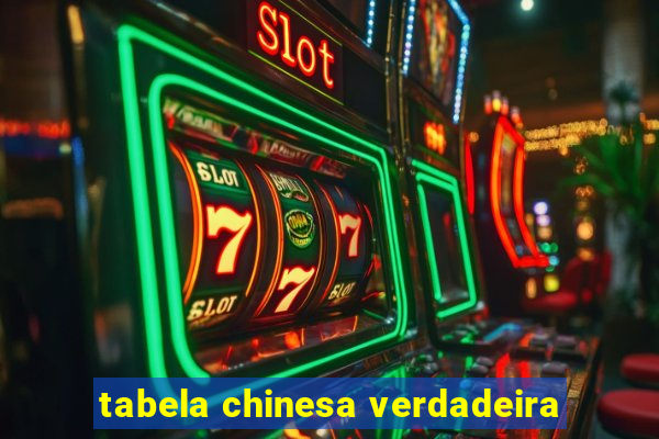 tabela chinesa verdadeira